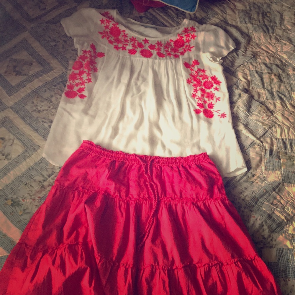 Adorable shirt and skirt